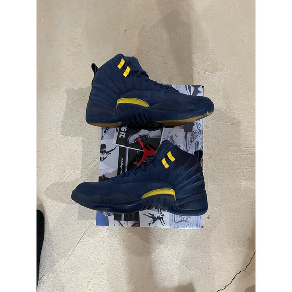 Size 10.5 Jordan 12 Retro Pe Michigan Psny Navy Maize Style AA1233-808572 main image 6